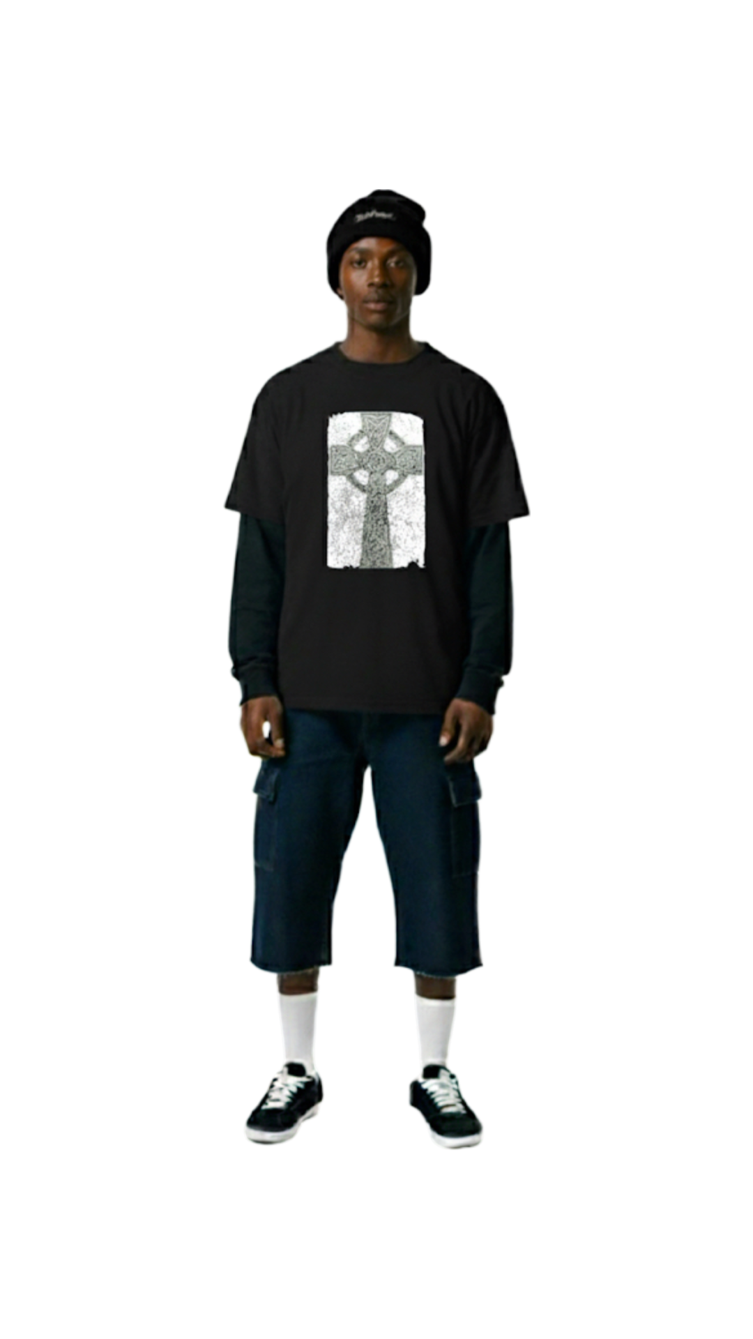 Black Celtic Cross Tee